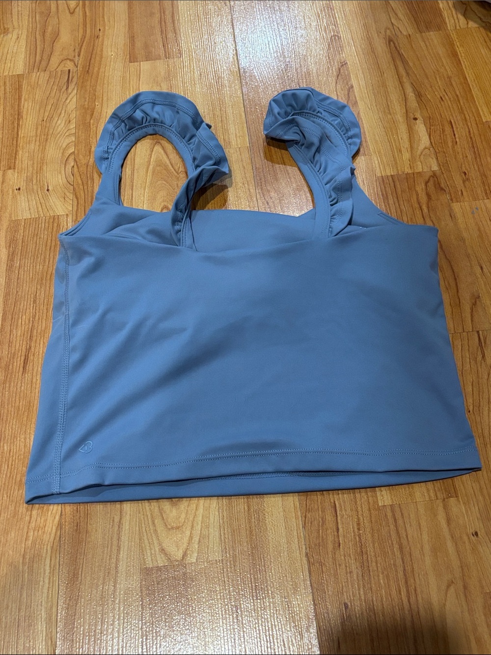 Blogilates Blue Ruffle Top - Picture 4 of 6